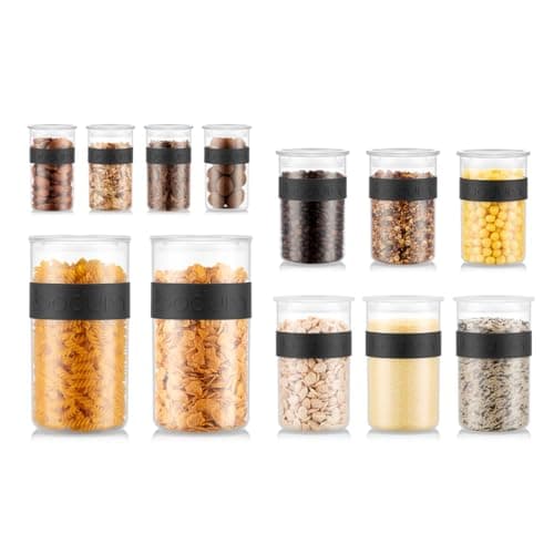 Image of Bodum Storage Jar, Black, 4 x 0.25 l, 3 x 0.6 l, 3 x 1 l, 2 x 2 l