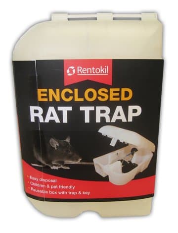 Image of Rentokil Enclosed Rat Trap - Repeat Use Lockable Rat Trap. Safe around Pets and Children