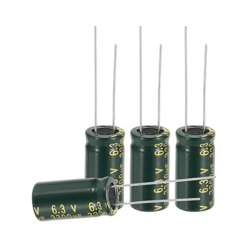 Image of sourcing map 12Pcs Electrolytic Capacitor High Frequency 3300UF 6.3V with Aluminum Radial Leads 10 x 20mm High Ripple Current Low Impedance