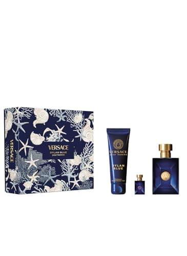 Image of Dylan Blue by Versace for Men - 3 Pc Gift Set 3.4oz EDT Spray, 0.17oz EDT Splash (Mini), 5oz Bath and Shower Gel