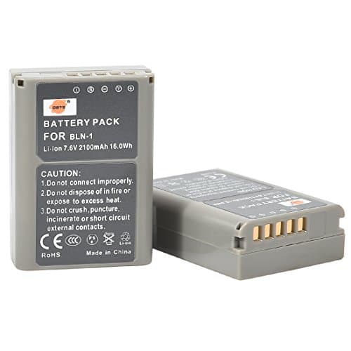 Image of DSTE BLN-1 Rechargeable Li-ion Battery (2-pack) Compatible with Olympus OM-D E-M1, OM-D E-M5, PEN E-P5, OM-D E-M5 II