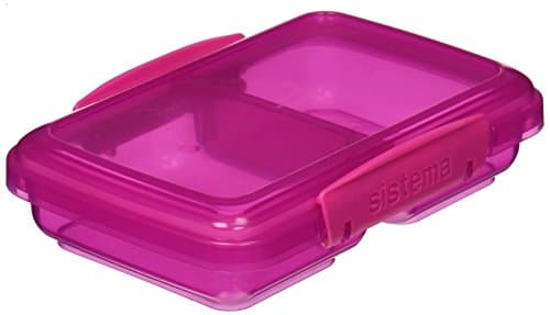 Image of Sistema Lunch Collection Small Split Food Storage Container, 1.5 Cup, Assorted Colors