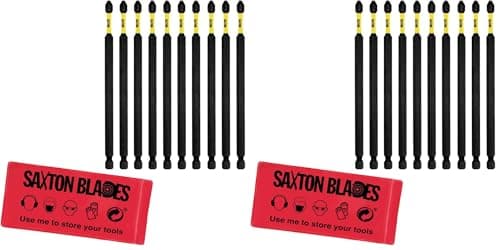 Image of 10 x Saxton PZ2 152mm Long Magnetic Impact Duty Pozi-Drive Screwdriver Drill Driver Bits for Dewalt Milwaukee Bosch Makita etc (Pack of 2)