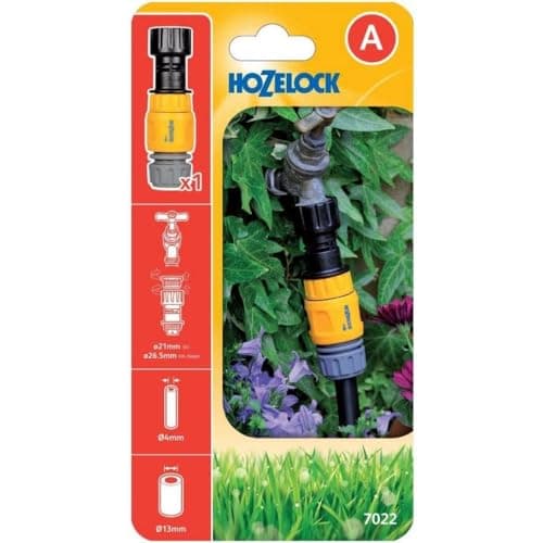 Image of HOZELOCK - Micro Irrigation Pressure Regulator : Reduces Tap Water Pressure to 1.5 Bar for Optimum Performance, Place on Tap, Compatible Ø 21mm (1/2") Ø 26.5mm (3/4") Tap [7022 0001]