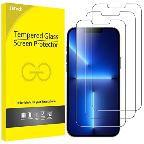 Image of JETech Screen Protector Compatible with iPhone 13 Pro Max 6.7-Inch, Tempered Glass Film, 3-Pack