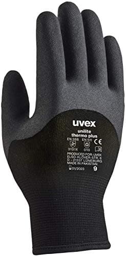 Image of Uvex 3 Pairs of Unilite Thermo Plus - Insulating Protective Gloves Against Cold - Size 08/M