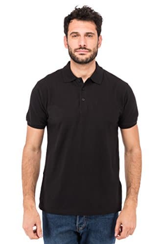 Image of Fruit of The Loom Men's Premium Polo Shirt - Black - Large