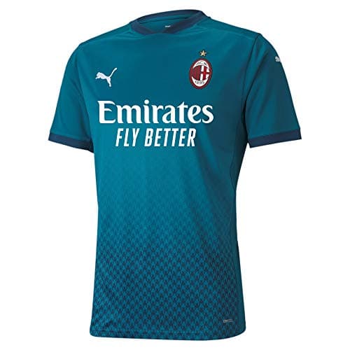 Image of PUMA Acm Third Shirt Replica Jr Football Shirt - Deep Lagoon-Gibraltar Sea, 140