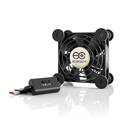 Image of AC Infinity MULTIFAN S1, Quiet 80mm USB Fan, UL-Certified for Receiver DVR Playstation Xbox Computer Cabinet Cooling