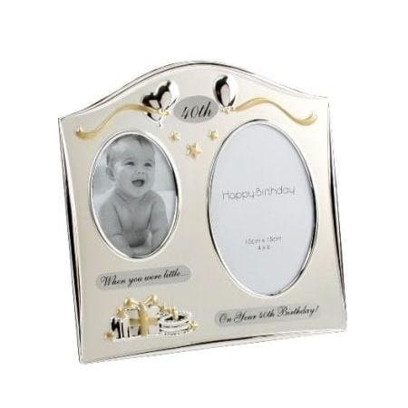Image of Juliana P/frame S/P 40th Birthday 'Then and Now'4"x6" & 2x3"