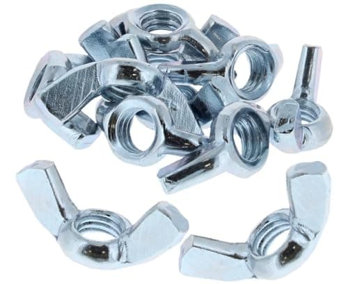 Image of Merriway BH02780 (15 Pcs) Wing Nut M8 (5/16 inch) - Bright Zinc Plated - Pack of 15 Pieces