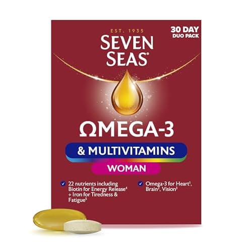 Image of Seven Seas Omega-3 and Multivitamins Woman, with Biotin and Iron, 30-Day Duo Pack