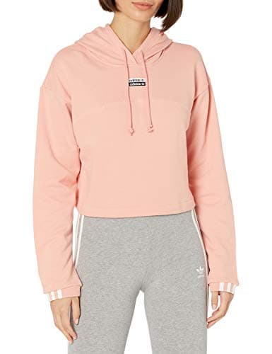 Image of adidas Originals womens R.Y.V. Cropped Hoodie Trace Pink Large