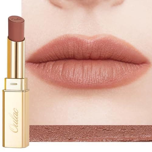 Image of Oulac Matte Nude Lipstick for Women Lightweight Non-Drying Waterproof Lipstick Long Wear High Impact Lip Color&Soft Matte Finish Highly Pigmented Smooth Formula,Vegan&Cruelty Free Lip Makeup RM04