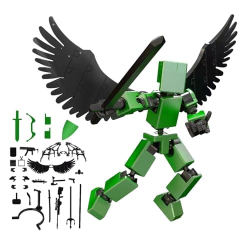 Image of T13 Action Figure 3D Printed Moveable Joints Robot, Multi Joint Movable Model, full Body Mechanical Movable Toy, Game Lover Desktop Decoration 01-Army Green One Size