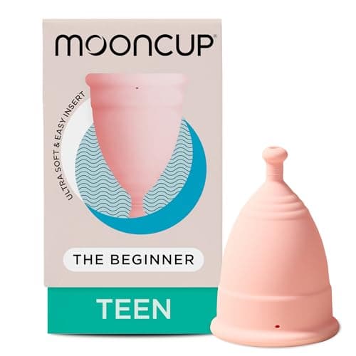 Image of Mooncup® Beginner Menstrual Cup Reusable, Ultra Soft & Easy Insert, Great for Heavy Flow Periods, Size Teen, Age or Below (Pack of 1)