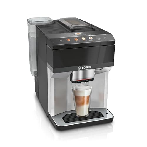 Image of Bosch Serie 4 TPG40307, Bean to Cup Coffee Machine, VeroCafe, Cappuccinatore milk frother, DoubleCup option, easy select panel with 9 Beverage Options, Piano Black