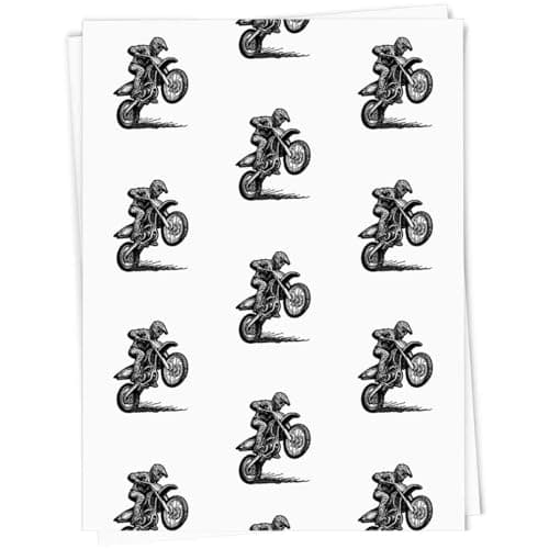 Image of Azeeda 5 x A1 'Dirt Bike Rider' Gift Wrap/Wrapping Paper Sheets (GI00119951)