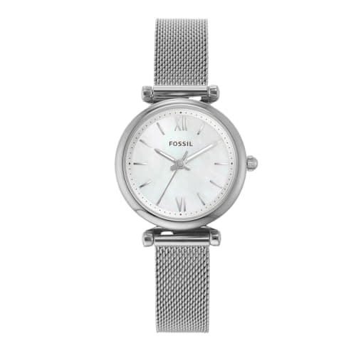 Image of Fossil Carlie Watch for Women, Quartz Movement with Stainless steel or Leather Strap