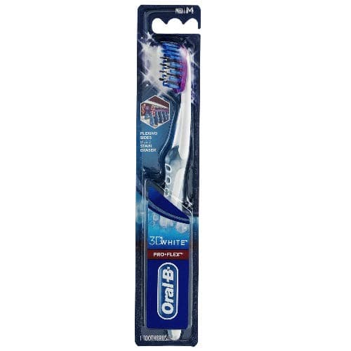 Image of Oral-B, 3D White Pro-Flex Medium Toothbrush - 1 ct (Pack of 4)