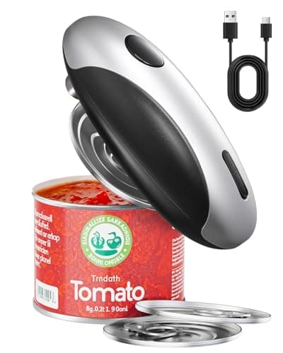 Image of Bearwind Rechargeable Electric Can Opener - Smooth Edge, One-Touch Automatic Can Opener for Seniors & Arthritis, Hands-Free Can Openers for Kitchen, Type-C Fast Charge, Compact Portable Can Openers