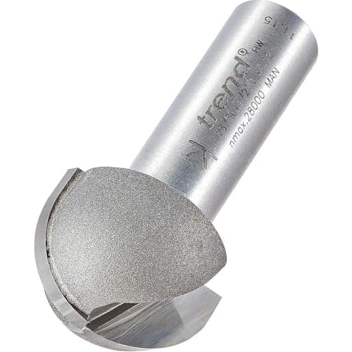 Image of Trend Professional Cove Cutter, 12.7mm Radius, 1/2 Inch Shank, 25.4mm Cut Diameter & 15.9mm Cut Length, Tungsten Carbide Tipped, 13/30X1/2TC