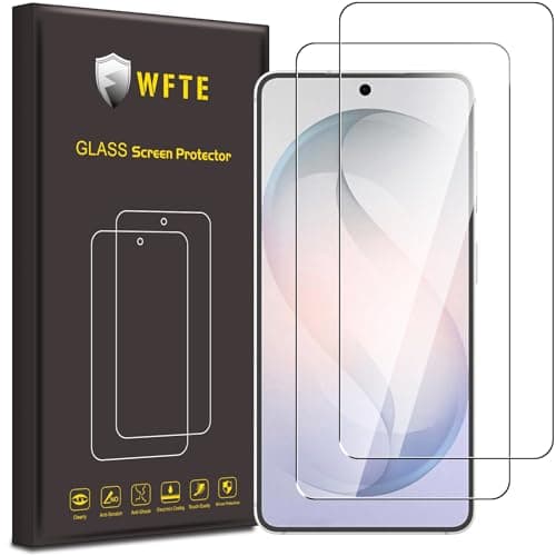 Image of WFTE 2-Pack Tempered Glass for Samsung Galaxy S26 5G Screen Protector,9H Hardness,Anti-Scratch,Anti-Fingerprint,Bubble-Free,HD Clear,Premium Protective Film for Samsung S26 5G,Case Friendly