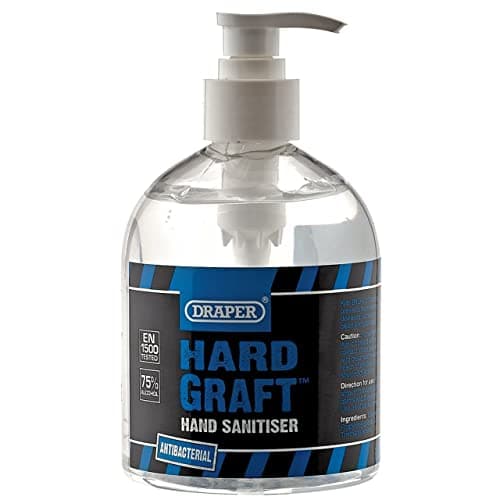 Image of Draper 33426 Antibacterial Hand Sanitiser 500ml (75% Alcohol)