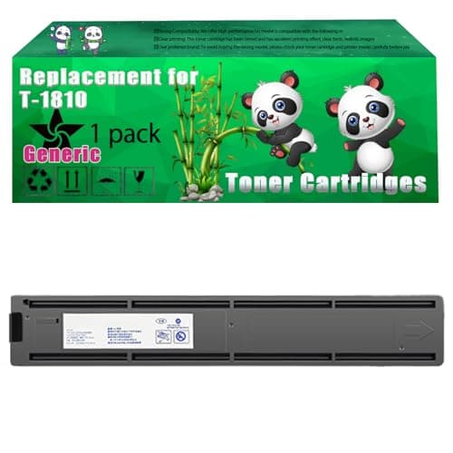Image of Replacement T-1810 Toner Cartridges Compatible for Toshiba E-Studio 181 182 182 i 211 212 212 i 242 242 i Printers, Up to 6000 Pages, Vivid Colors, Contains Chip (1 Pack Black)