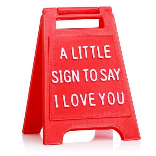 Image of Velenti Valentines Day Gifts - Romantic I Love You Sign Figurines - Fun Boyfriend Valentine's Day Gift - Cute Birthday, Christmas, Wedding Gift for Girlfriend, Wife, Fiancee - Mini Sign Decoration