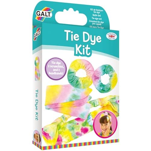 Image of Galt Tie Dye Kit - Craft Kit for Kids, Tie Dye Making Kit - Make Your Own Fabulous Hair Accessories & More - DIY Tie Dye Kit, Tie Dye Set for Children - Arts and Crafts for Girls & Boys Ages 5 Years +