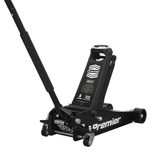 Image of Sealey 4 Tonne Low Profile Trolley Jack, Car Jack, with Rocket Lift - Black - 4040AB