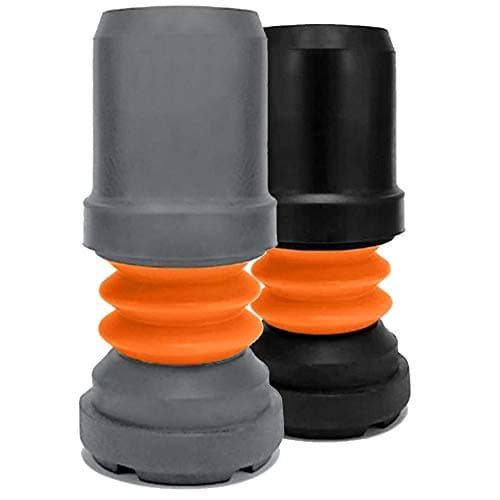 Image of Flexyfoot Shock Absorbing Walking Stick Ferrule – Choice of Sizes & Colours Available Here – Improves Grip, Improves Safety, Reduces Slips, Reduces Shock – 25mm Grey