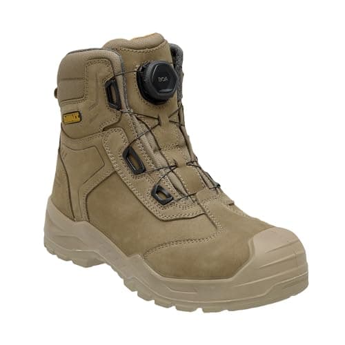 Image of DEWALT Richardson Men's Nubuck Leather, Wide Fitting, BOA Fastener, Steel Toe Safety Work Boot, Stone, UK9