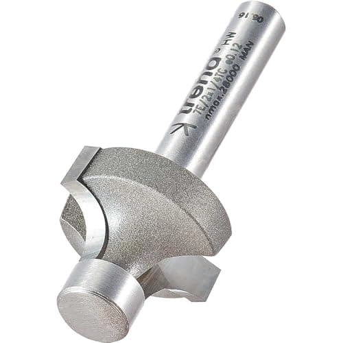 Image of Trend Professional Pin Guided Round Over Router Cutter, 6.3mm Radius, 1/4 Inch Shank, 22mm Cut Diameter & 12.6mm Cut Length, Tungsten Carbide Tipped, 7E/2X1/4TC