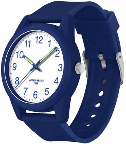 Image of SOCICO Kids Analog Watches for Boys Girls 50M Waterproof Watches Learning Time Children Watch Easy to Read for Ages 3-12 Kids Birthday, Christmas Day, Children's Day Gifts (Blue)