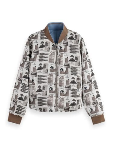 Image of Scotch & Soda Reversible Printed And Quilted Bomber