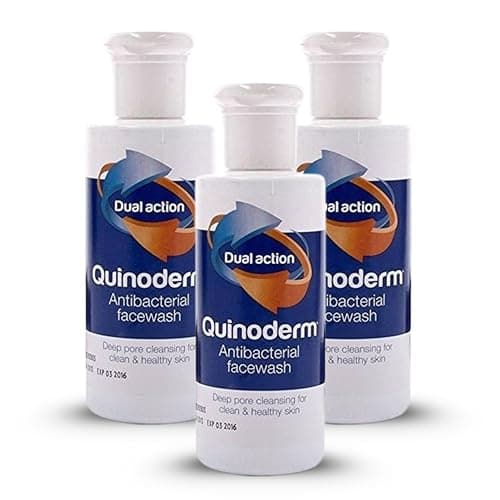 Image of 3-Pack Quinoderm Antibacterial Face Wash 150ml – Acne Treatment, Deep Pore Cleansing, Oil Control, Salicylic Acid, Chlorhexidine Digluconate, Suitable for Oily | SterlingSquare