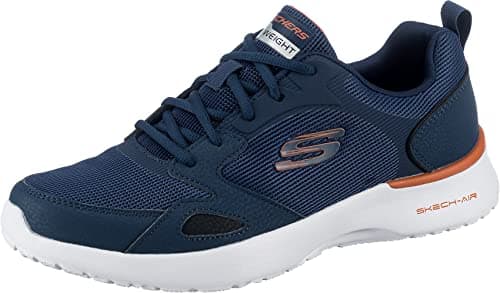 Image of Skechers Men's Skech-air Dynamight Venturik Sneaker,Nvy Synthetc/Textile /Orange Trim,9 UK