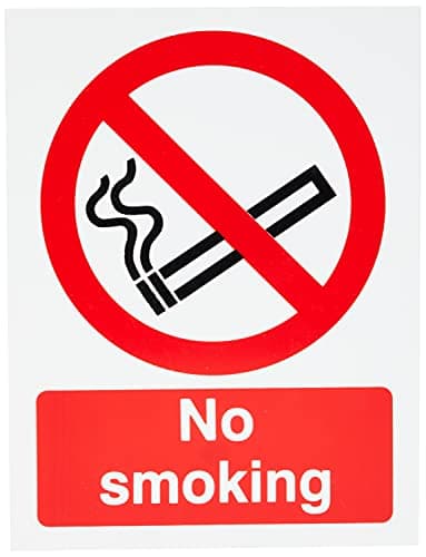 Image of No Smoking Sign 150mm x 200mm - Rigid Plastic (PRS.02W-RP)