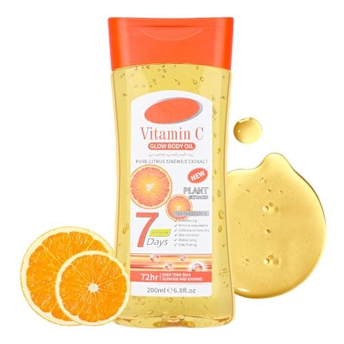 Image of KYDA Glow Body Oil, Moisture Vitamin C Radiant Body Gel Oil with Vitamin E, Deeply Hydrating Massage Essential Oil for Dry Skin Care