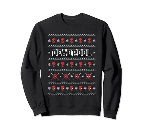 Image of Deadpool Christmas Faces Sweatshirt