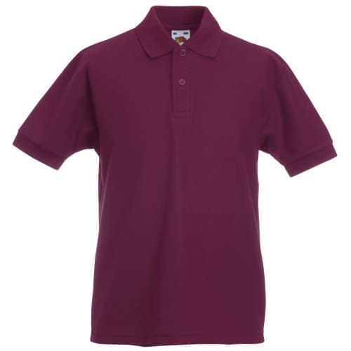 Image of Fruit of the Loom Childrens/Kids Unisex 65/35 Pique Polo Shirt (3-4) (Burgundy)
