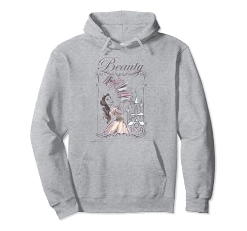 Image of Disney Beauty & The Beast Belle Book Stack Pullover Hoodie