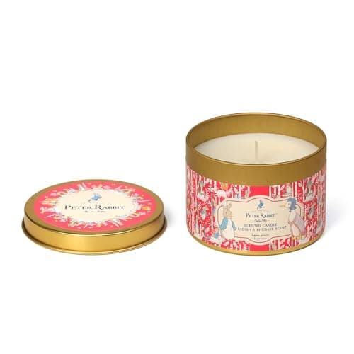 Image of Peter Rabbit Repeat Print Tin Candle – Raddish & Rhubarb Scent – 180G (1-Wick) – PR001PCV002P