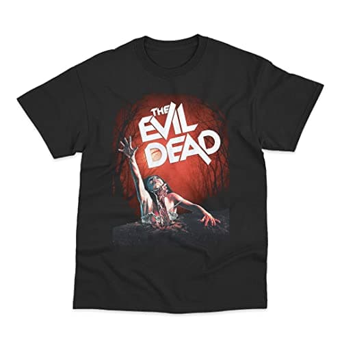 Image of Postees Retro The Evil Dead Inspired Movie Poster Direct to Garment Printed T-Shirt (XL) Black