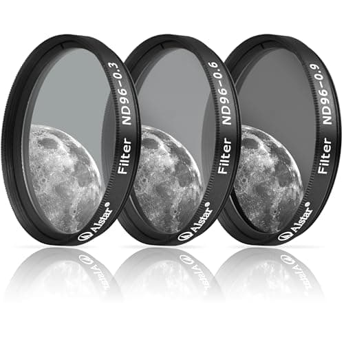 Image of Alstar 2" Telescope Moon Filter ND96-0.9 ND96-0.6 ND96-0.3 Kit for Telescope Eyepiece Accessory Reduces Moon Glare and Enhances Lunar Crater Details - 3 Filter Set