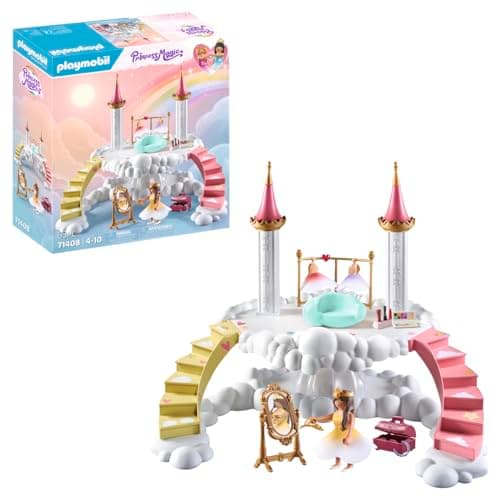 Image of Playmobil 71408 Rainbow Castle: Dressing Room Cloud, FAiry-Tale Magical World, Fun Imaginative Role Play, PlaySets Suitable for Children Ages 4+