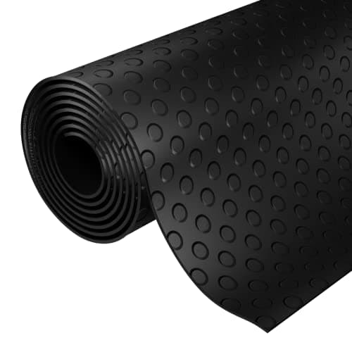Image of 0.5m x 1.5m Coin Rubber Anti-Slip Garage Matting Flooring Roll 3mm Thick | 50cm x 150cm Floor Mat
