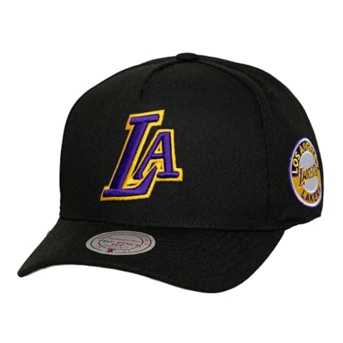 Image of Mitchell & Ness NBA Double Clutch Pro Snapback Cap Los Angeles Lakers Black